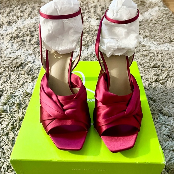 Sam Edelman Bold Raspberry Red Heels - Picture 2 of 4